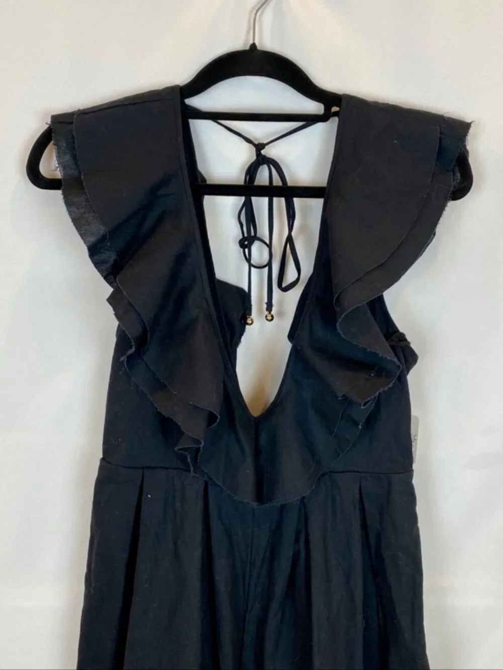 NWT Free People Marta Jumpsuit Black Wide-Leg